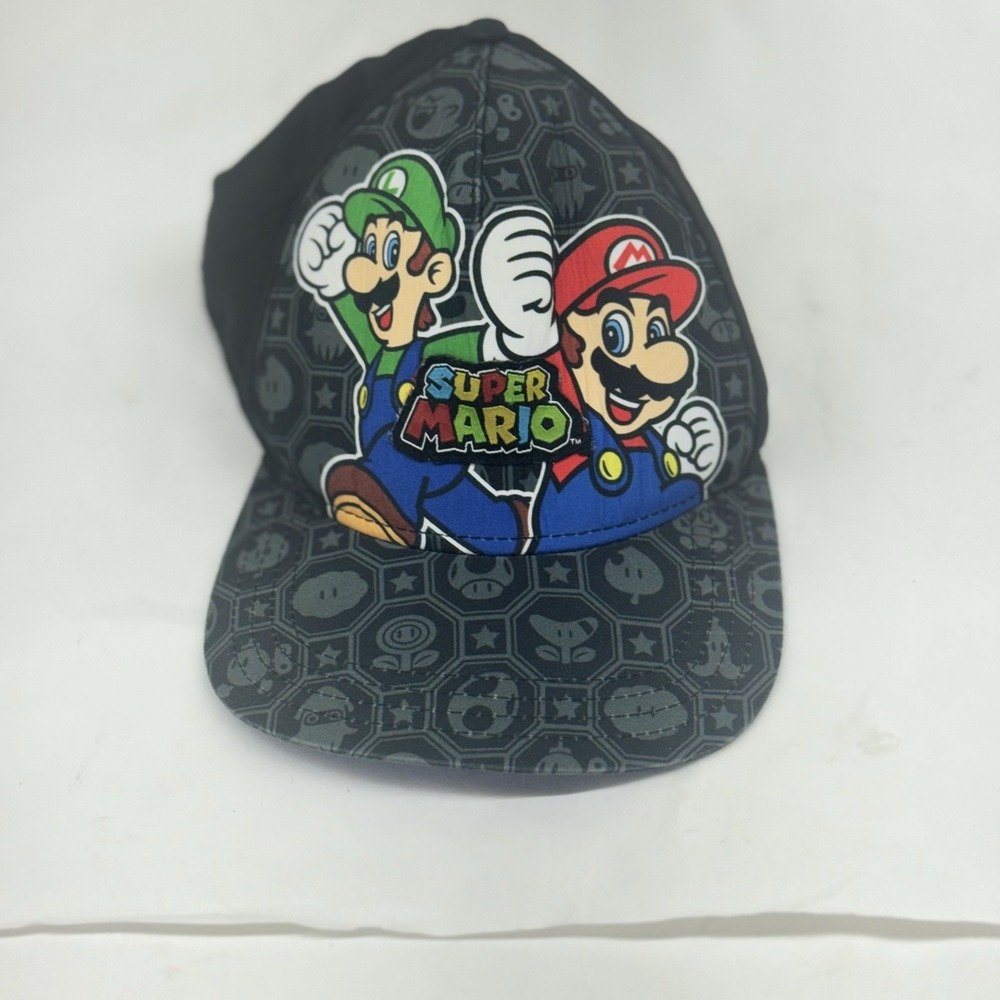 Super Mario Luigi Snapback Hat Multicolor Adjustable Vent Holes